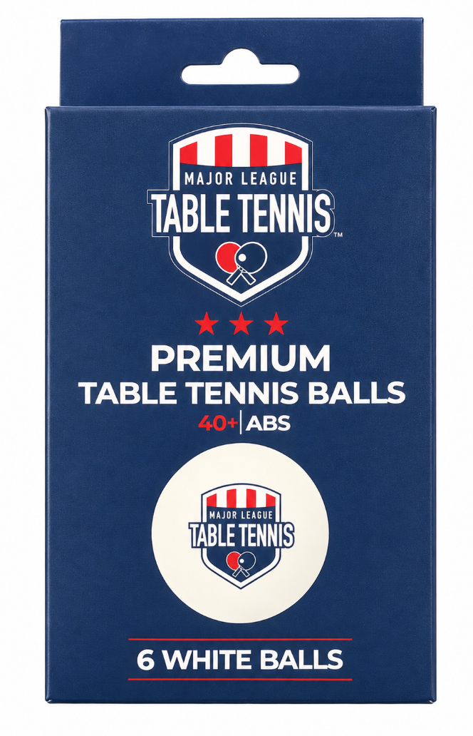 Major League Table Tennis 6-pack of Table Tennis Balls